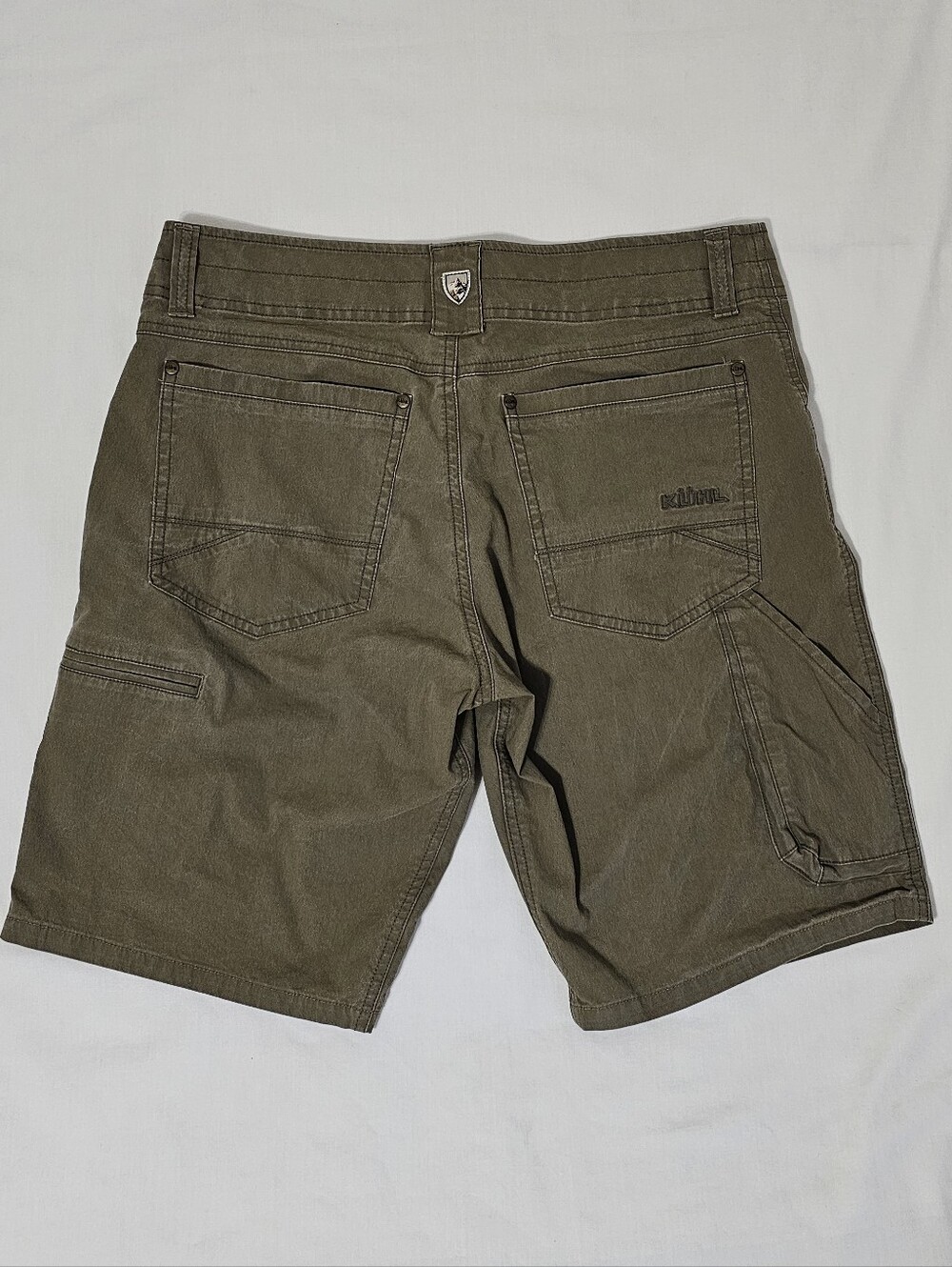 KÜHL Men’s Vintage Patina Dye Utility Shorts Size 32 Olive Khaki Style 5228 - Picture 4 of 9